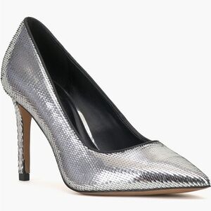 New!! Vince Camuto Kehlaa Pointed Toe Pump Silver Sequin 8.5
